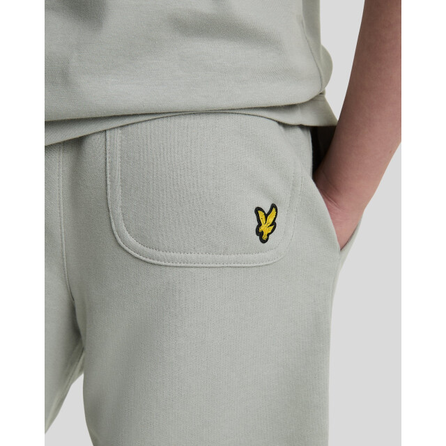 Lyle and Scott Zomer sweat short jongens mirage script MLB2022V-X570 Grey Mirage large