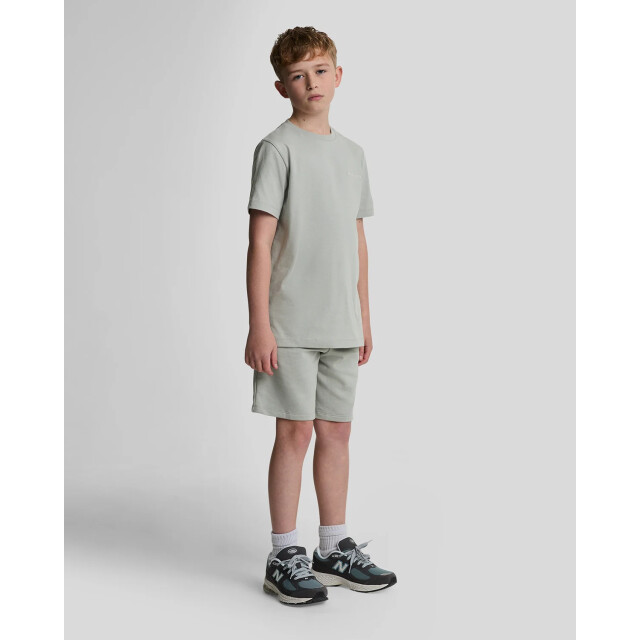 Lyle and Scott Zomer sweat short jongens mirage script MLB2022V-X570 Grey Mirage large