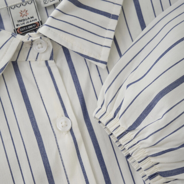 Indian Blue Zomer shirt l/s meisjes navy gestreept 970190-7939-Blueprint large