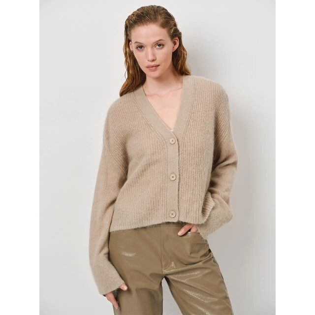 Dante 6 D6 utah cropped cardigan D6 Utah Cropped Cardigan/450 Timeless Taupe large