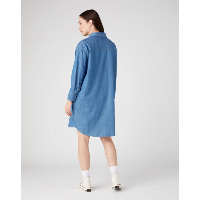 Wrangler Denim shirtdress mid indigo W9P6C3X8E large