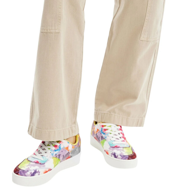 Desigual Watercolour patchwork sneakers Desigual Meerkleurig Watercolour Patchwork Sneakers large