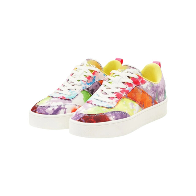 Desigual Watercolour patchwork sneakers Desigual Meerkleurig Watercolour Patchwork Sneakers large
