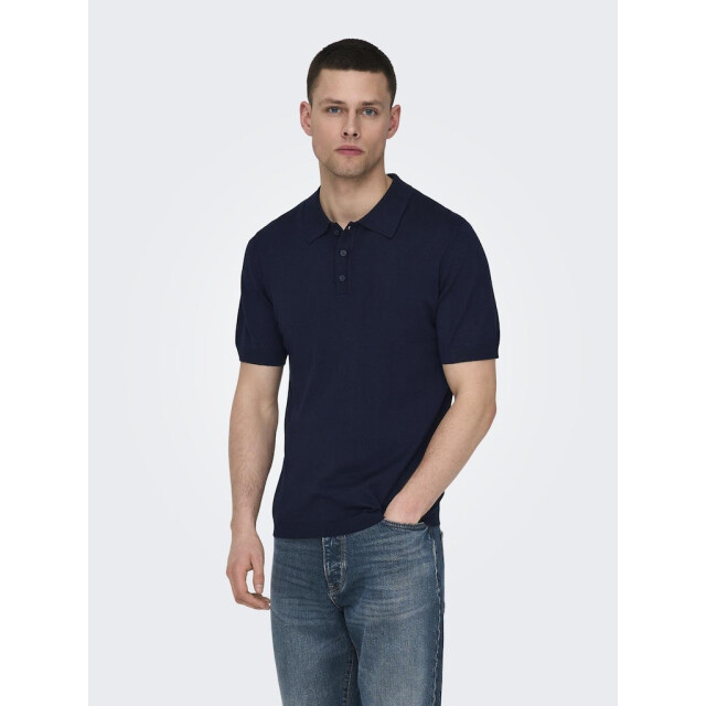 Only & Sons onswyler life reg 14 ss polo knit n 22022219 dark 05311.261.0088 large
