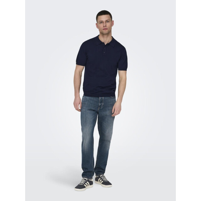 Only & Sons onswyler life reg 14 ss polo knit n 22022219 dark 05311.261.0088 large