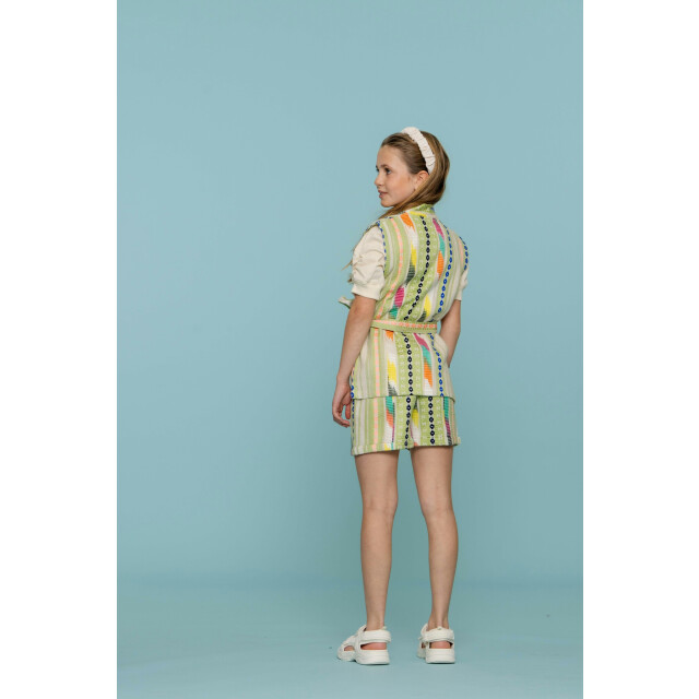 Geisha Zomer short meisjes fancy woven / lime 51131K-21 - 000530 - green/lime large