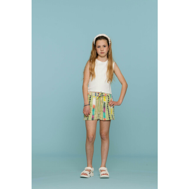 Geisha Zomer short meisjes fancy woven / lime 51131K-21 - 000530 - green/lime large