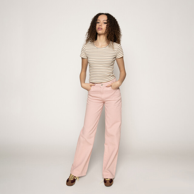 Frankie & Liberty Zomer jeans broek straight leg meisjes - frankie FL25002 - Sorbet Pink - Frankie large