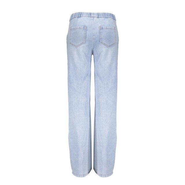 Geisha Zomer jeans broek meisjes wide elastic waist bleached denim 51015K-10 - 000830 - bleached denim large