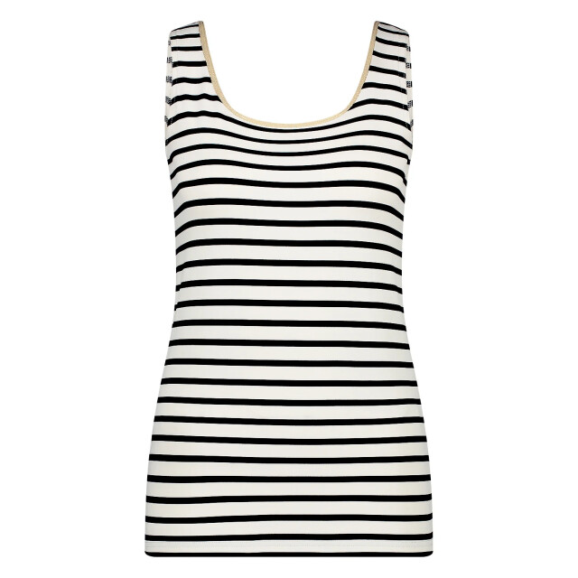 Nukus Nks06002 114 juba singlet stripe offwhite/black NKS06002 114 large