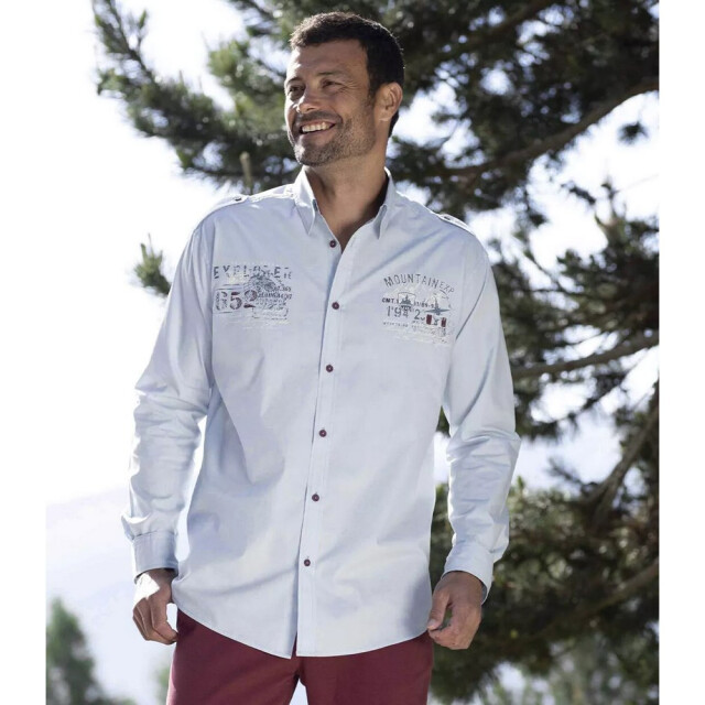 Atlas For Men Heren pilotenhemd UTAF291_skyblue large
