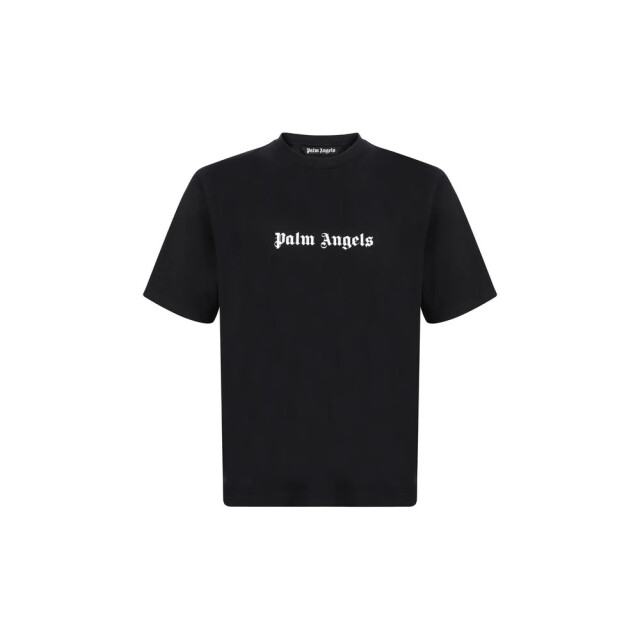 Palm Angels T-shirt met contrasterende monogram print Palm Angels Zwart T-Shirt Met Contrasterende Monogram Print large