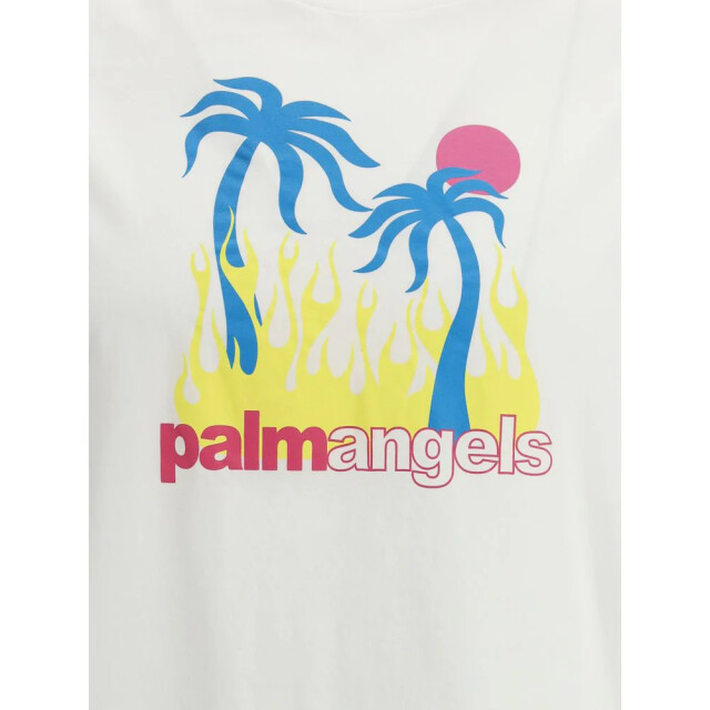 Palm Angels Burning oasi t-shirt met korte mouwen Palm Angels Burning Oasi T-Shirt Met Korte Mouwen large