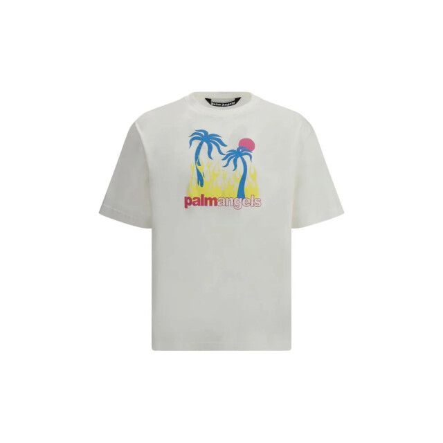 Palm Angels Burning oasi t-shirt met korte mouwen Palm Angels Burning Oasi T-Shirt Met Korte Mouwen large
