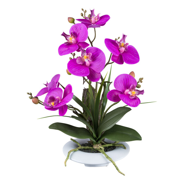 Kopu ® kunstbloem orchidee 41 cm met bloemschaal phalaenopsis 3059499 large