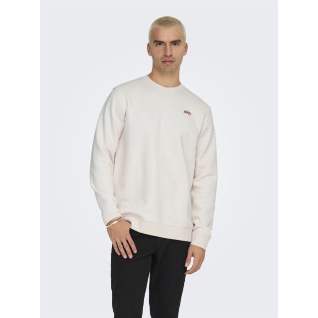 Only & Sons Onsdawson reg ls crew beige 5209.05.0030 large
