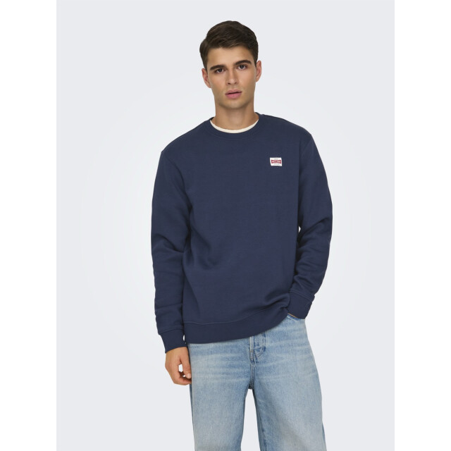 Only & Sons Onsdawson reg ls crew navy 5209.37.0215 large