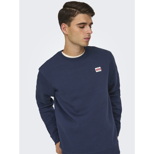 Only & Sons Onsdawson reg ls crew navy 5209.37.0215 large