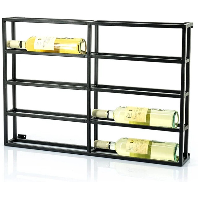 Vtw Living Wijnrek van metaal wijnfles rek industrieel 71 x 12 x 50 cm 3059638 large