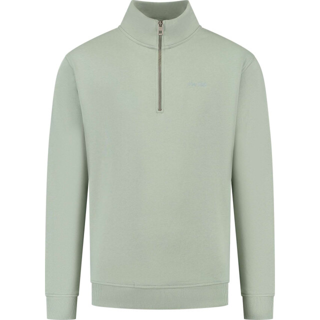 Pure Path Loose fit halfzip ls sweaters army green 25010302-10 large