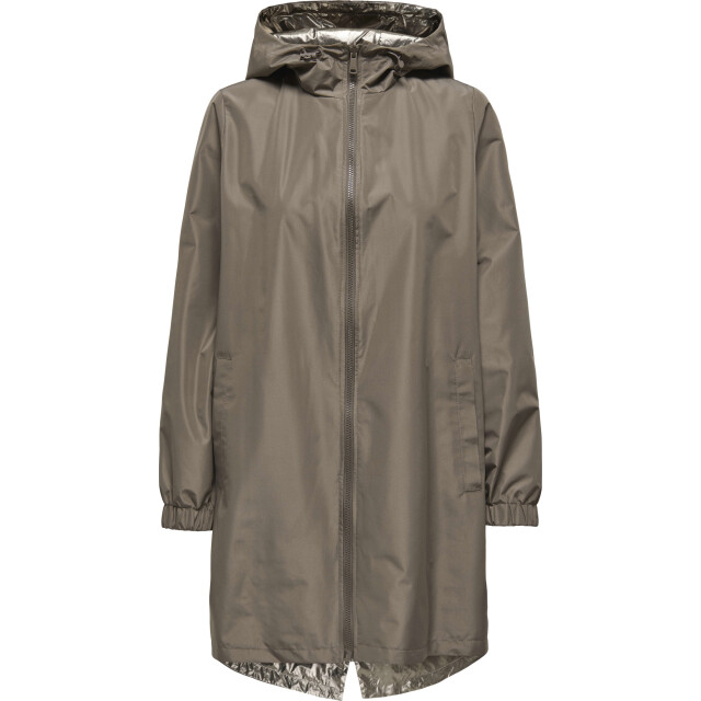 Only Onlfry rev metallic jacket otw walnut/string metal 15338018-239935001 large