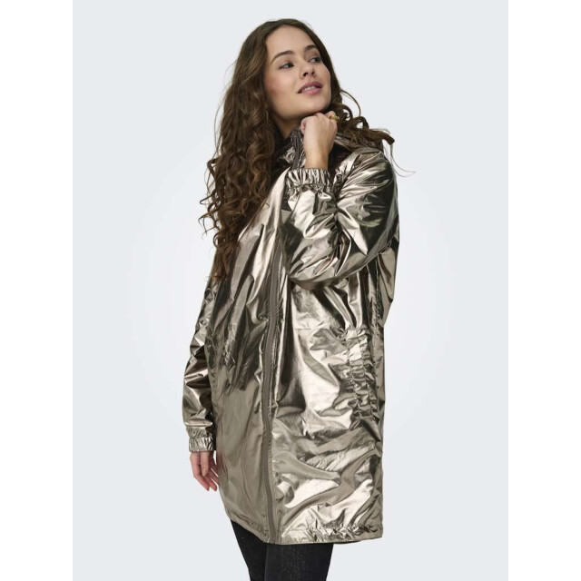 Only Onlfry rev metallic jacket otw walnut/string metal 15338018-239935001 large