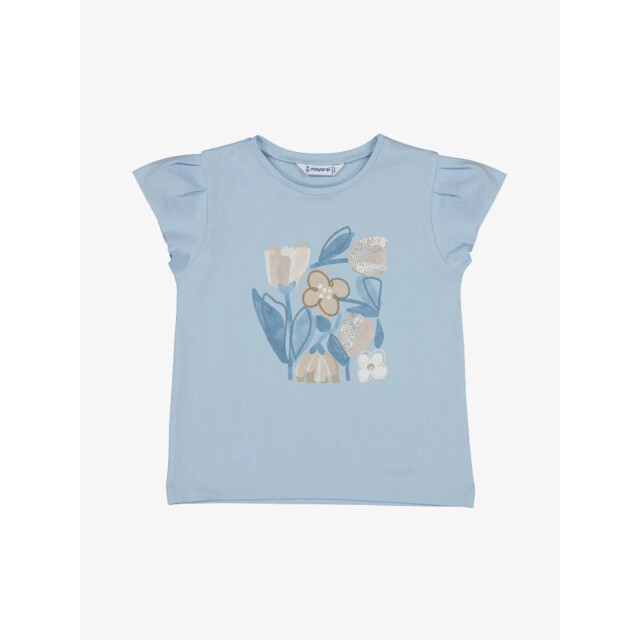 Mayoral Meisjes t-shirt blue 3-015-36 large