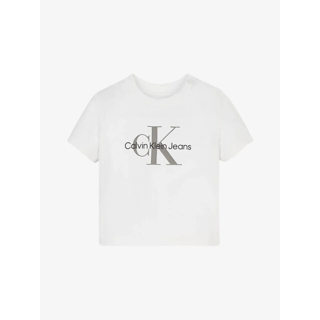 Calvin Klein Jongens shirt monogram wit IN0IN00001-YAF large