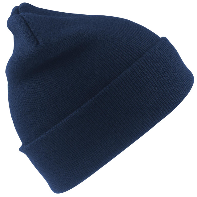 Result Wollen zwaarlijvige gebreide thermische winter/skihoed UTFK671_navyblue large