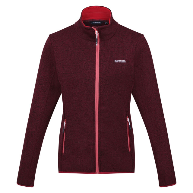 Regatta Dames newhill marl full zip fleecejack UTRG8828_burgundyrumbared large