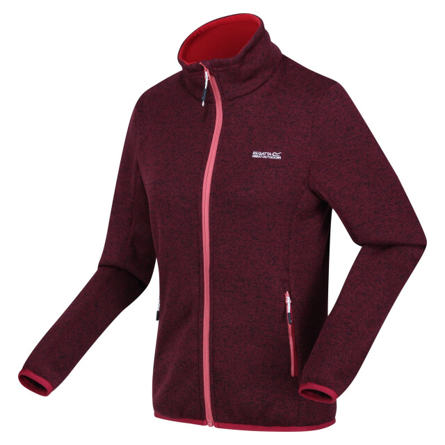 Regatta Dames newhill marl full zip fleecejack UTRG8828_burgundyrumbared large