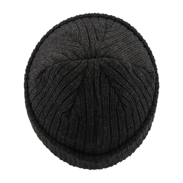 Atlantis Unisex docker short beanie met turn up UTLT828_blackmelange large