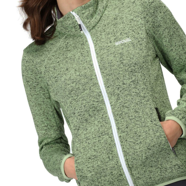 Regatta Dames newhill marl full zip fleecejack UTRG8828_quietgreensealgrey large