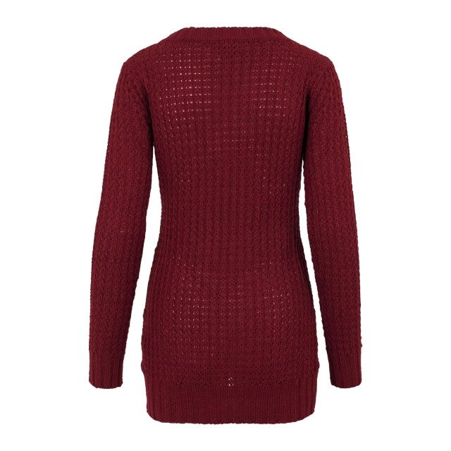 Urban Classics Dames wijde hals lange jumpsuit UTTN178_burgundy large