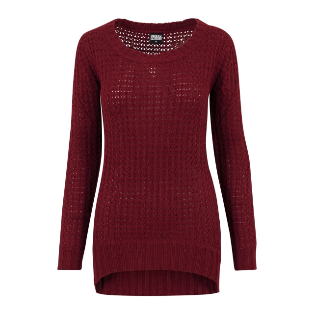 Urban Classics Dames wijde hals lange jumpsuit UTTN178_burgundy large