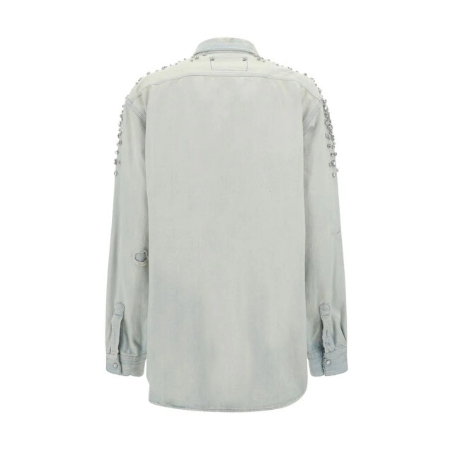 Golden Goose Deluxe Brand Boyfriend shirt met oversized fit en kralen Golden Goose Boyfriend Shirt Met Oversized Fit En Kralen large