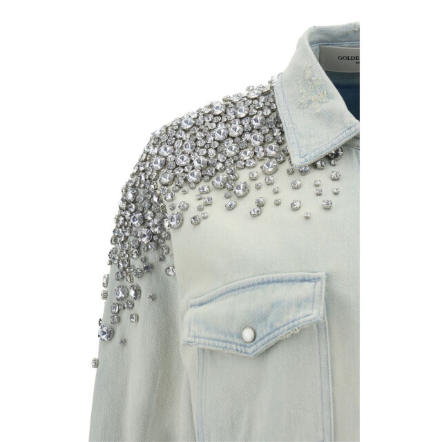 Golden Goose Deluxe Brand Boyfriend shirt met oversized fit en kralen Golden Goose Boyfriend Shirt Met Oversized Fit En Kralen large