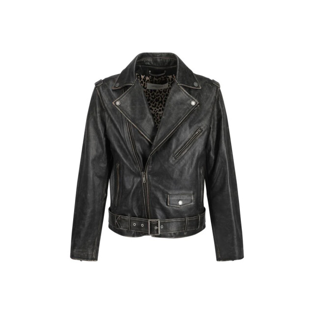 Golden Goose Deluxe Brand Golden biker jacket met vintage effect design Golden Goose Golden Biker Jacket Met Vintage Effect Design large