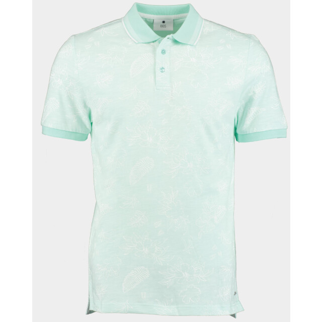 Bos Bright Blue Polo korte mouw ken polo oxford aop 24108ke09bo/313 mint 179835 large