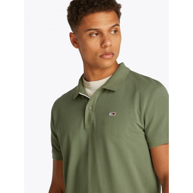 Tommy Hilfiger Dm0dm20676  mr6 slim placket polo aruba green MR6 Aruba Green/DM0DM20676 Slim Placket Polo large