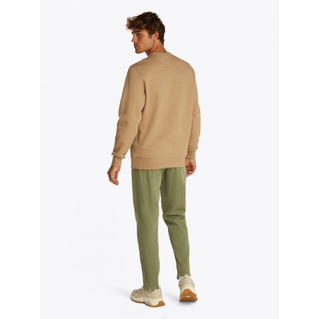 Tommy Hilfiger Dm0dm20660 hef  badge crew vintage melange heren sweater - HEF Vintage Camel Melange/DM0DM20660 Badge Crew large