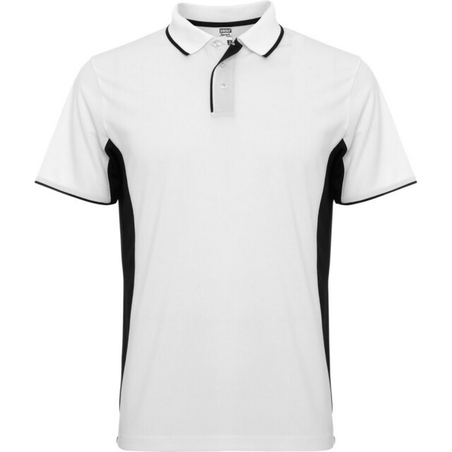 Roly Montmelo sportpoloshirt met korte mouwen voor volwassenen UTPF4420_whitesolidblack large