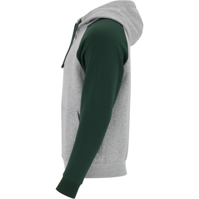 Roly Badet tweekleurige hoodie kinderen/kinderen UTPF4552_heathergreybottlegreen large