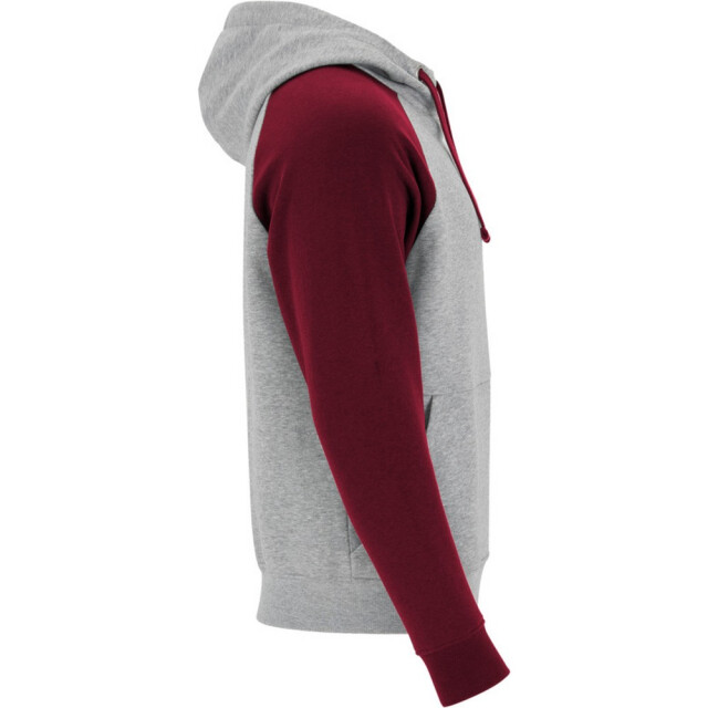 Roly Badet tweekleurige hoodie kinderen/kinderen UTPF4552_heathergreygarnet large