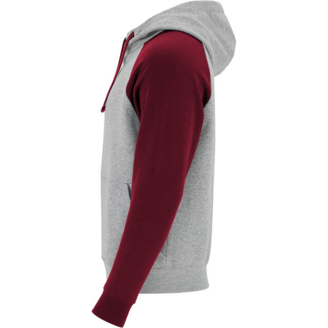 Roly Badet tweekleurige hoodie kinderen/kinderen UTPF4552_heathergreygarnet large