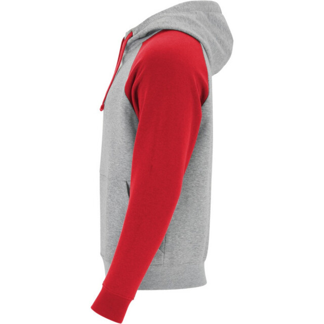 Roly Badet tweekleurige hoodie kinderen/kinderen UTPF4552_heathergreyred large