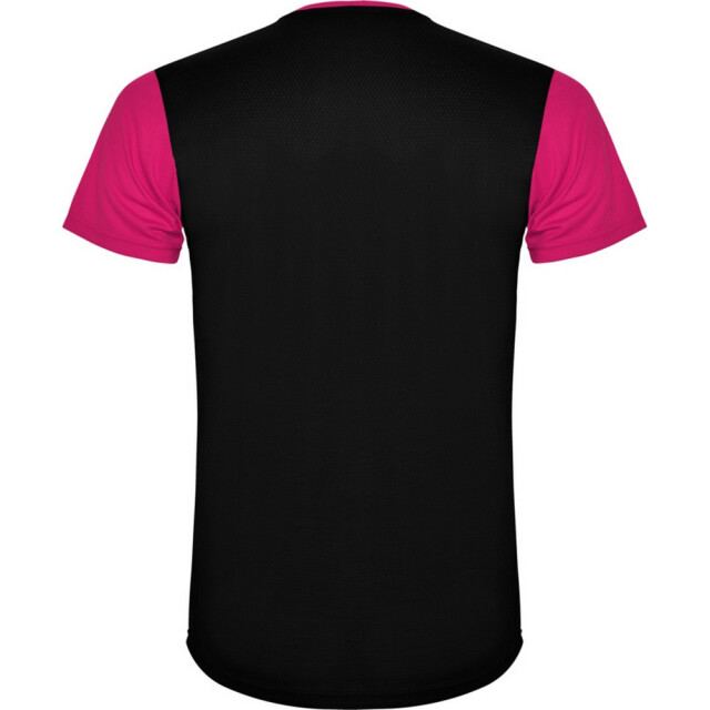 Roly Unisex detroit sport t-shirt met korte mouwen voor volwassenen UTPF4445_fuchsiasolidblack large