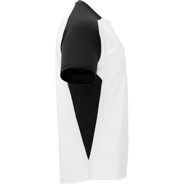 Roly Kinder/kinder bugatti sport t-shirt met korte mouwen UTPF4440_whitesolidblack large