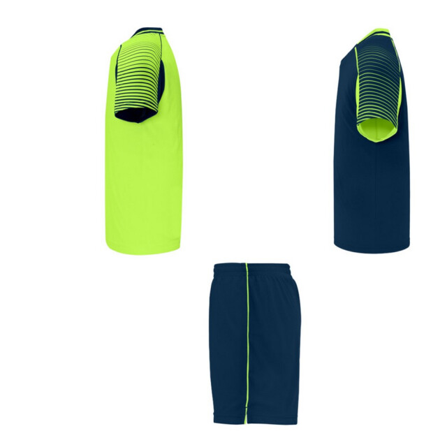 Roly Unisex volwassen juve sports sportset UTPF4439_navyblueflurogreen large