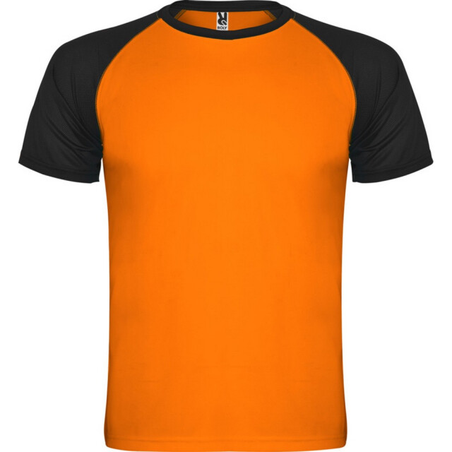 Roly Unisex volwassen indianapolis sport t-shirt met korte mouwen UTPF4436_solidblack large